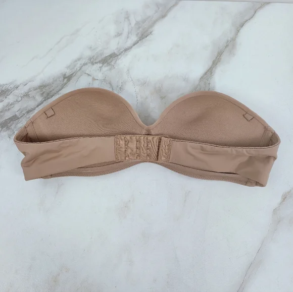 Intimissimi Nude Gioia Strapless Bandeau Push Up Ultralight Microfiber Bra, 36B - Picture 5 of 14